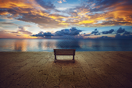 夕阳海边唯美秋天杭州西子湖畔背景