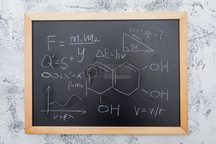 写满公式方程式的黑板图片