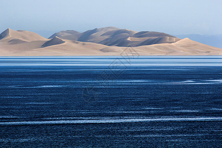 海底地形青海湖沙岛背景