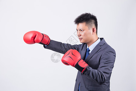 商务男性人像拳击图片