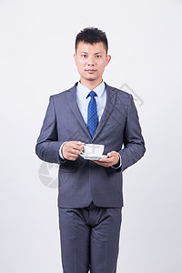 商务人像男性咖啡背景图片