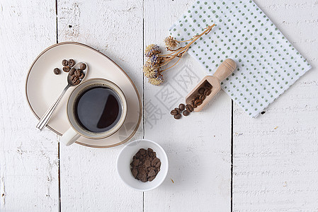 咖啡创意搭配静物设计素材背景图片
