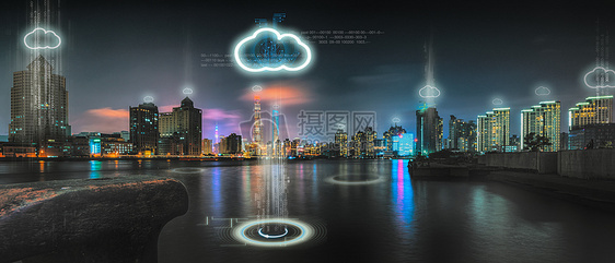 城市建筑商业云科技图片