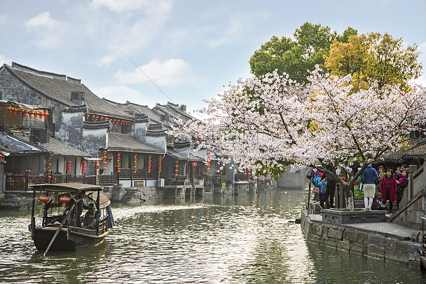 照片 自然风景 江南古镇风景.