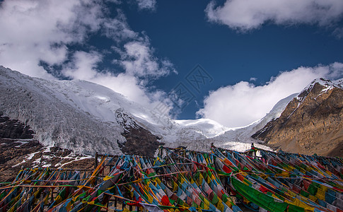 卡若拉冰川徒步西藏高清图片