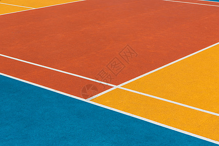 简洁分割线篮球场彩色色块背景
