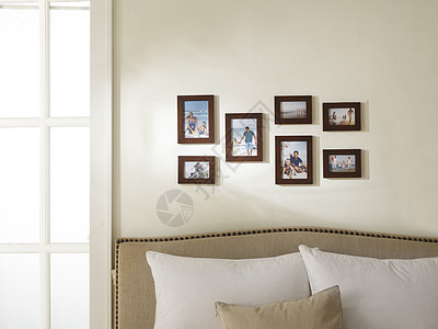 卧室相框组合墙面高清图片素材