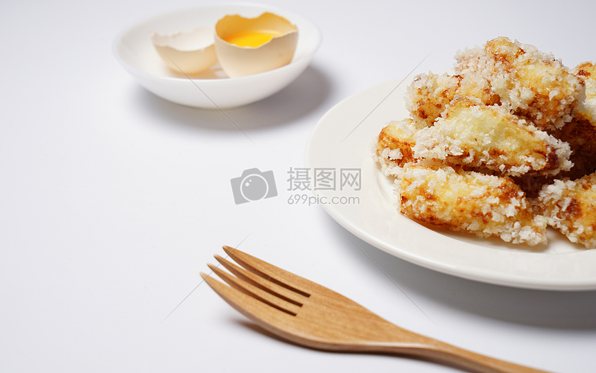 油炸小食摆盘图片