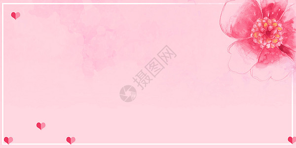 七月初七粉色背景设计图片