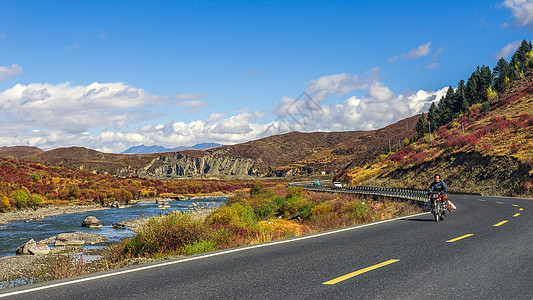 路上的风景省道风光背景