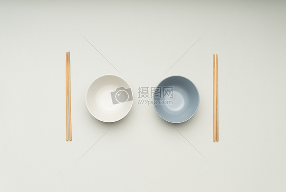 筷子和碗摆拍图图片