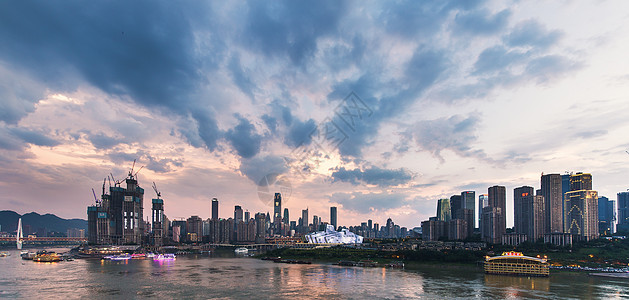 重庆朝天门码头夜景背景