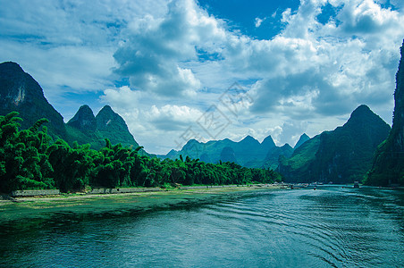 风景山水桂林阳朔漓江背景