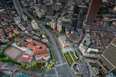 天津建筑城市风光航拍图片