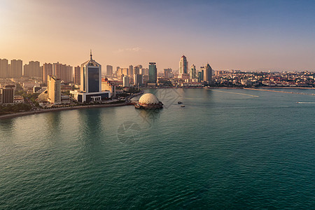 无人机拍摄八大峡夕阳背景