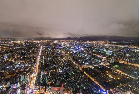 101大厦台北夜景城市风光背景