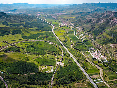 铁路公路航拍路网背景