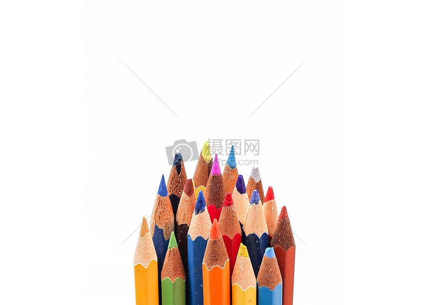彩色铅笔创意造型摄影图片