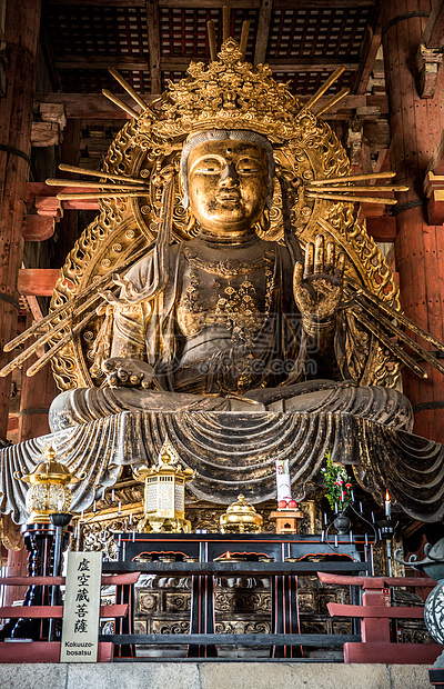 日本奈良东大寺木质大佛图片