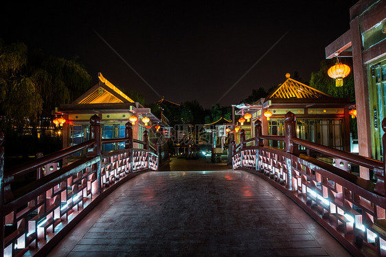 古建筑大唐芙蓉园夜景图片