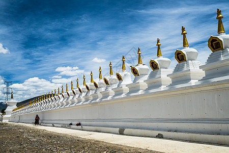 藏族白塔藏式建筑 白塔背景