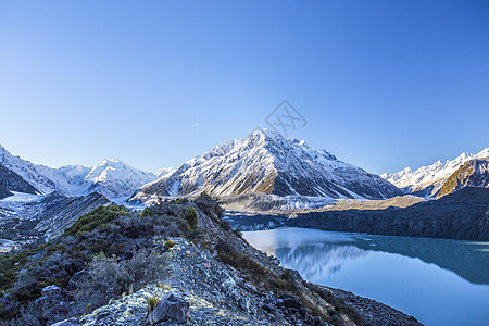 山风景新西兰库克山地质公园冰川地貌背景