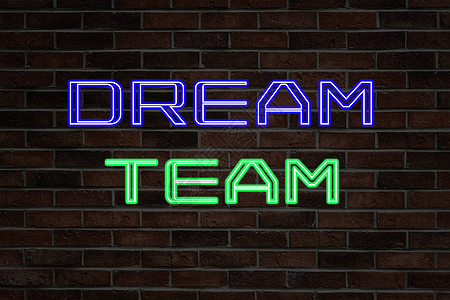 DREAM TEAM 发光字背景图片