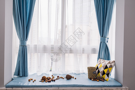窗帘配件北欧日式家居窗台背景
