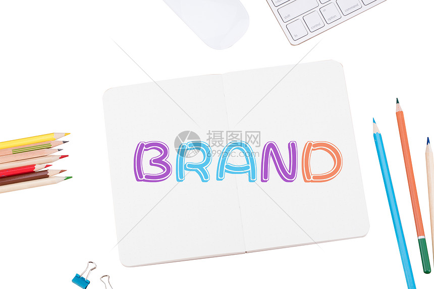 卡纸上的BRAND图下载图片