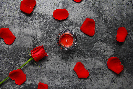 七夕情人节红玫瑰花瓣暗黑系静物背景素材情人节背景高清图片素材