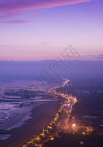 云彩北海北部湾夜景风光背景