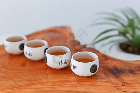 红茶茶艺茶文化白底静物背景图片