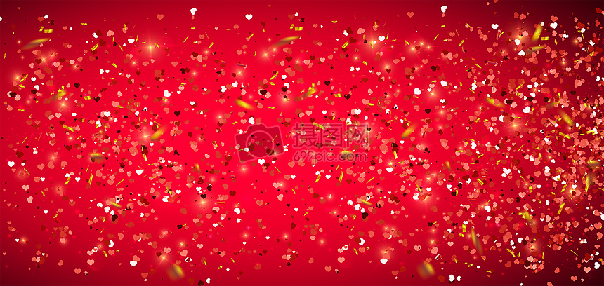 红色花瓣飞溅活动背景图片