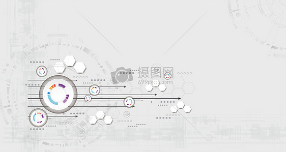 灰白系简洁科技背景图片