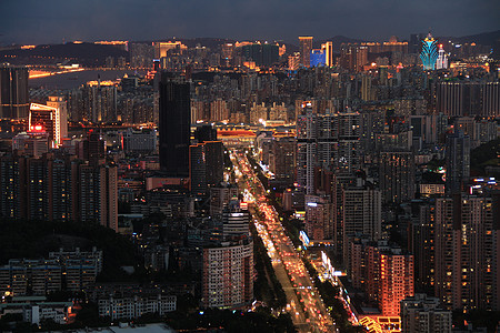 珠海斗门珠海夜景背景