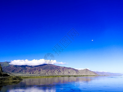 平静的湖水背景图片