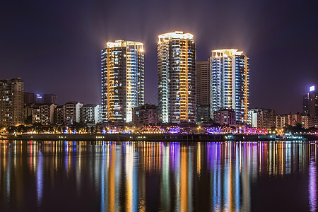 高层建筑夜景重庆夜景背景