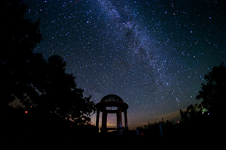 山顶星空银河星空星轨背景