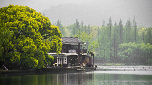 5A景区杭州西湖背景