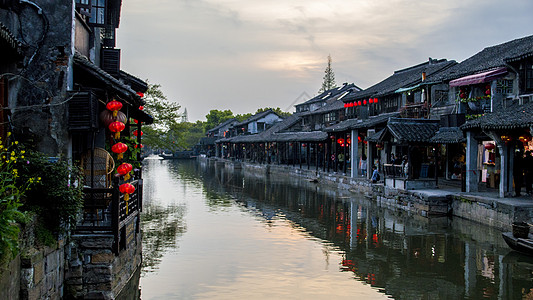 西塘古城海报江南水乡西塘背景