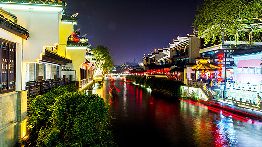 南京秦淮河夜景图片