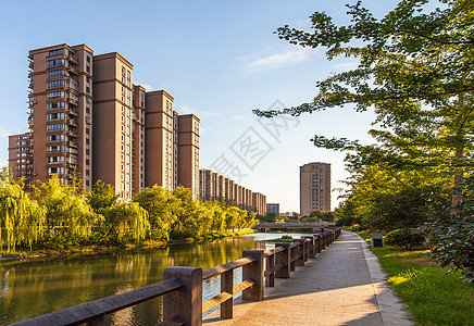 花园小区建筑楼体背景