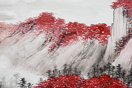 水墨高山中国传统水墨国画艺术背景