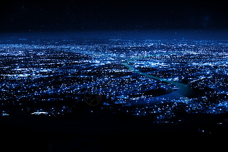 科技城市在晚上的城市高清图片