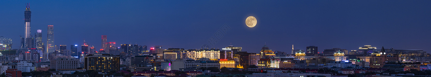 中秋北京夜景城市高清图片