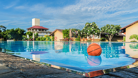 斯里兰卡海滩酒店度假村游泳池背景