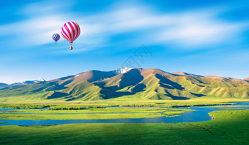 高山草原高山天空高清图片