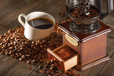 咖啡和咖啡豆咖啡豆背景