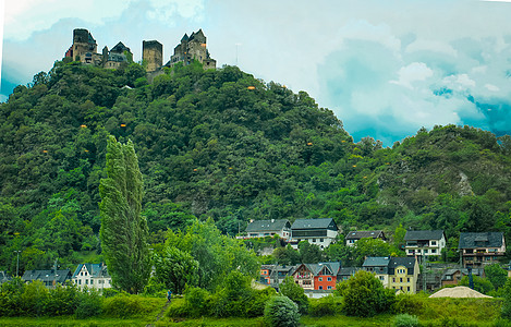 德国葡萄园欧洲的河岸风景背景