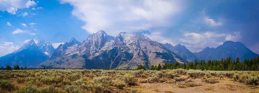 大觉山摄影美国大提顿公园的山背景